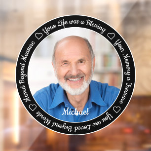 Autocollant Pour Fenêtre Mémorial du Souvenir photo personnalisé