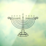 Autocollant Pour Fenêtre Menorah<br><div class="desc">Hanoukka Menorah</div>