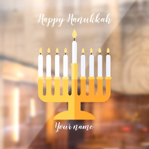 Autocollant Pour Fenêtre Menorah Happy Hanoukka