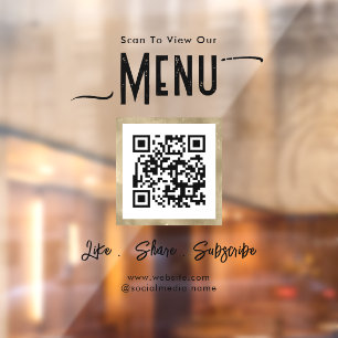 Autocollant Pour Fenêtre Menu Affaires Simple Connecter 