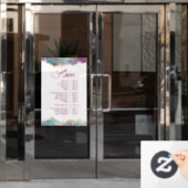 Autocollant Pour Fenêtre Menu de services de conception d'opale d'aquamarin (Porte de bureau)