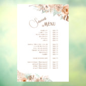 Autocollant Pour Fenêtre Menu des services Beige Tropical et Menthe (Feuille 3)