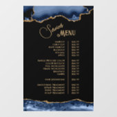 Autocollant Pour Fenêtre Menu des services Blue Agate (Feuille)