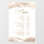 Autocollant Pour Fenêtre Menu des services d'Agate Or Ivoire (Feuille)