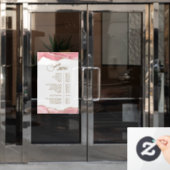 Autocollant Pour Fenêtre Menu des services d'Agate Pink Blush (Porte de bureau)