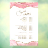 Autocollant Pour Fenêtre Menu des services d'Agate Pink Blush (Feuille 3)