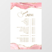 Autocollant Pour Fenêtre Menu des services d'agate rose blush (Feuille)