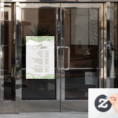 Autocollant Pour Fenêtre Menu des services d'agate rose blush (Porte de bureau)
