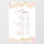 Autocollant Pour Fenêtre Menu des services de design avec marbrure rose (Feuille)