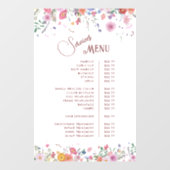 Autocollant Pour Fenêtre Menu des services de fleurs sauvages fraîches (Feuille)