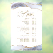 Autocollant Pour Fenêtre Menu des services de l'agate grise bleue (Feuille 3)