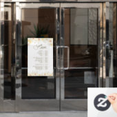 Autocollant Pour Fenêtre Menu des services de pâquerettes (Porte de bureau)