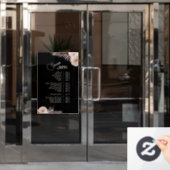 Autocollant Pour Fenêtre Menu des services de roses tropicales (Porte de bureau)