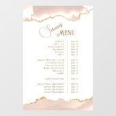 Autocollant Pour Fenêtre Menu des services d'Ivoire Blush Agate (Feuille)