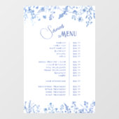Autocollant Pour Fenêtre Menu des services Fleurs sauvages bleus français (Feuille)