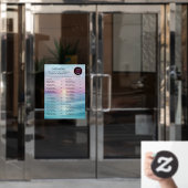 Autocollant Pour Fenêtre Menu du Restaurant | Café de Traiteur Logo Minimal (Porte de bureau)