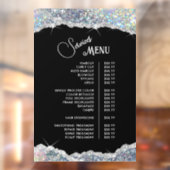 Autocollant Pour Fenêtre Menu Faux Silver Iridescente Parties scintillant S (Feuille 2)