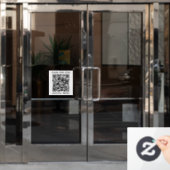 Autocollant Pour Fenêtre Menu numérique de code QR professionnel simple (Porte de bureau)