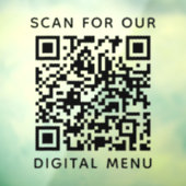 Autocollant Pour Fenêtre Menu numérique QR Code professionnel (Feuille 3)