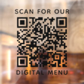 Autocollant Pour Fenêtre Menu numérique QR Code professionnel (Feuille 2)