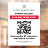 Autocollant Pour Fenêtre Menu QR Code Commander (Feuille 2)