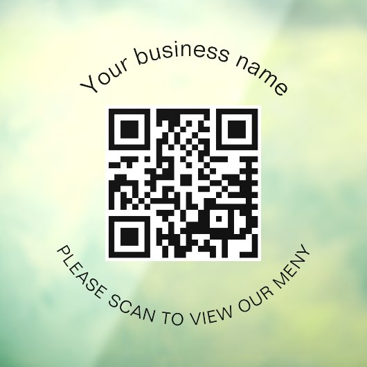 Autocollant Pour Fenêtre Menu qr code scan restaurant bar café (Feuille 3)
