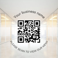Menu qr code scan restaurant bar café