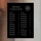 Autocollant Pour Fenêtre Menu Restaurant | Black Logo Cafe Menu
