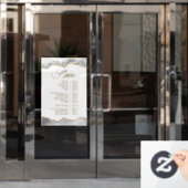 Autocollant Pour Fenêtre Menu Services Agate blanc (Porte de bureau)