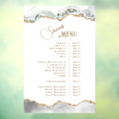 Autocollant Pour Fenêtre Menu Services Agate blanc (Feuille 3)