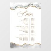 Autocollant Pour Fenêtre Menu Services Agate Blanche (Feuille)