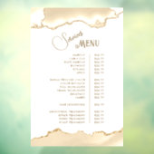 Autocollant Pour Fenêtre Menu Services Agate Délicate Pêche (Feuille 3)