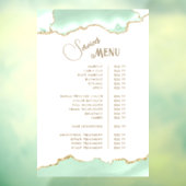 Autocollant Pour Fenêtre Menu Services Agate Vert Mousse de Mer (Feuille 3)