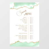 Autocollant Pour Fenêtre Menu Services Agate Vert Mousse de Mer (Feuille)