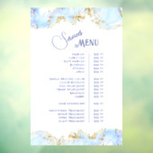 Autocollant Pour Fenêtre Menu Services de design en marbre bleu (Feuille 3)