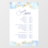 Autocollant Pour Fenêtre Menu Services de design en marbre bleu (Feuille)
