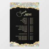 Autocollant Pour Fenêtre Menu Services de Parties scintillant d'Iridescente (Feuille)