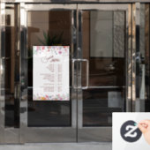 Autocollant Pour Fenêtre Menu Services Fleur sauvage frais (Porte de bureau)