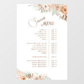 Autocollant Pour Fenêtre Menu Services Tropical Beige and Mint (Feuille)