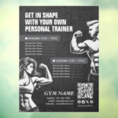 Autocollant Pour Fenêtre Menus de l'instructeur de conditionnement physique (Feuille 3)