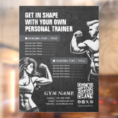 Autocollant Pour Fenêtre Menus de l'instructeur de conditionnement physique (Feuille 2)