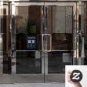 Autocollant Pour Fenêtre Merci Analyser pour payer Logo Code QR Paiement Ma (Porte de bureau)