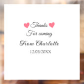 Autocollant Pour Fenêtre merci de venir ajouter un message texte (Feuille 2)