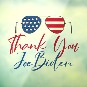 Autocollant Pour Fenêtre Merci Joe Biden Drapeau américain