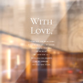 Autocollant Pour Fenêtre Merci mariage pour participer (Feuille 2)