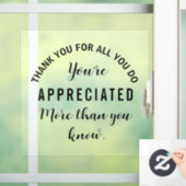 Autocollant Pour Fenêtre Merci pour tout ce que vous faites vous êtes appré (Maison)