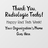 Autocollant Pour Fenêtre Merci Rad Tech Week (Feuille)