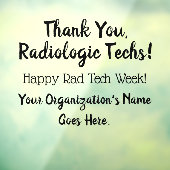 Autocollant Pour Fenêtre Merci Rad Tech Week (Feuille 3)
