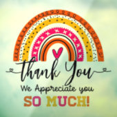 Autocollant Pour Fenêtre Merci signature (Feuille 3)