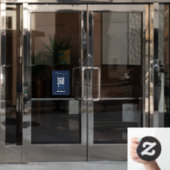 Autocollant Pour Fenêtre Merci Venmo QR Code Scan pour payer Marine Blue (Porte de bureau)